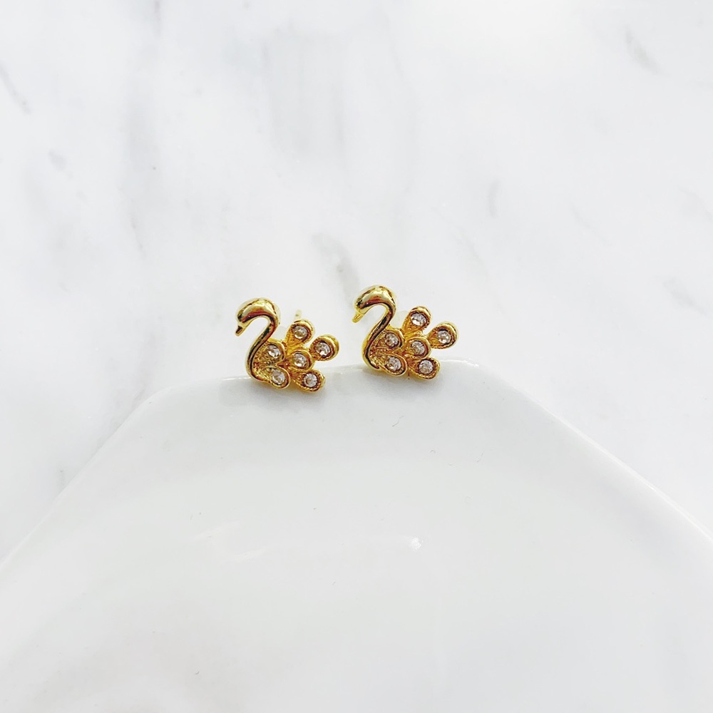 Swan Stud Earrings